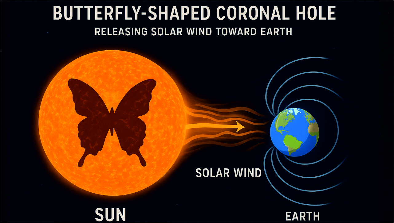 Butterfly Shaped Coronal Hole